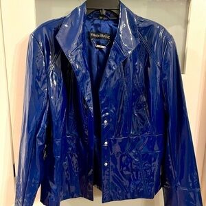 Pamela MCCOY cobalt blue vinyl jacket